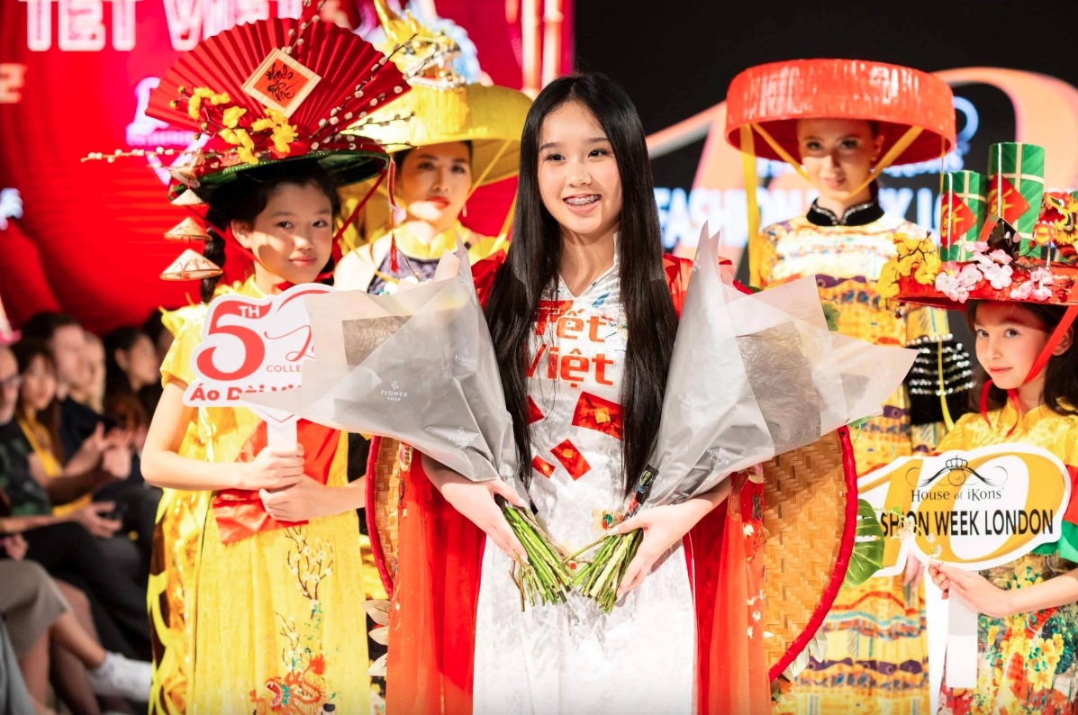 15-year-old launches Ao Dai collection in UK to celebrate Tet